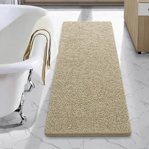 Miniatura 20 de LOCHAS Alfombra de Baño de Lujo Lanuda Tapete de Baño 24 x 17 Pulgadas, Alfombras de Baño Lavables Antideslizantes para Baño y Ducha, Alfombras