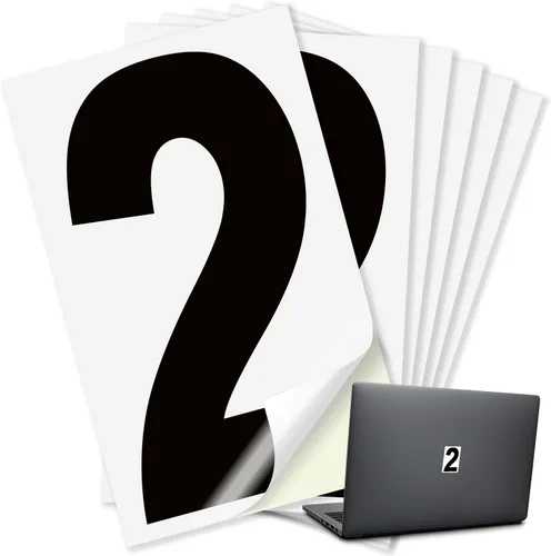 Miniatura 70 de iSYFIX Calcomanías de vinilo negro número 0 (Zero) – Paquete de 6 calcomanías de 1.5 pulgadas – Calcomanías de alta calidad, fondo reflectante