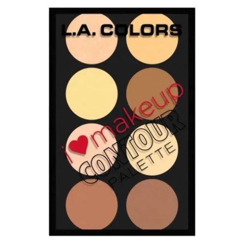 Miniatura 7 de L.A. Colors I Heart Makeup, paleta para contorno de maquillaje, Medio a oscuro