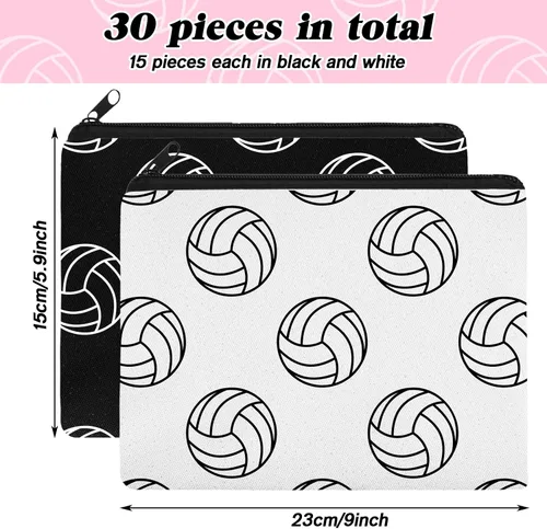 Miniatura 2 de Irenare 30 bolsas de cosméticos de voleibol, regalos para mujeres, jugadores de voleibol, equipos, bolsa de viaje, bolsas de maquillaje de lona
