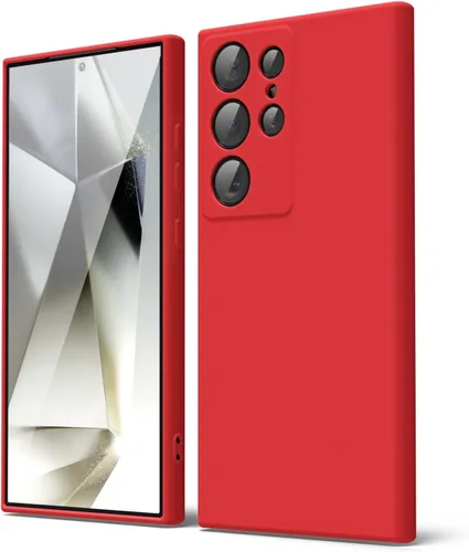 Miniatura 186 de oakxco Funda para teléfono Samsung Galaxy S21 Ultra con agarre de silicona líquida, bonita funda delgada y delgada de goma suave de TPU lisa