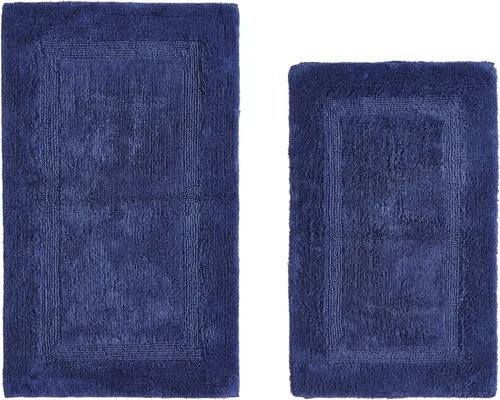 Miniatura 48 de Better Trends Alfombra de Inodoro en Forma de U Cubierta de Asiento de Inodoro de Lujo 100% Algodón Absorbente de Agua, Cubierta de Tapa Reversible