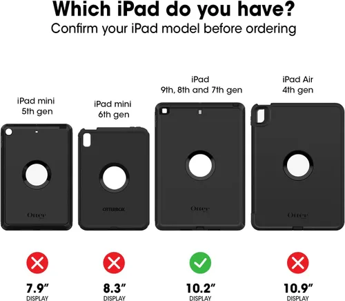 Miniatura 7 de OtterBox Defender Series - Funda para iPad de 7ª, 8ª y 9ª generación (pantalla de 10.2 pulgadas, versión 2019, 2020 y 2021), no se vende al por