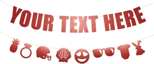 Miniatura 7 de Rad Novelty - Cartel con texto en inglés «Your Text Here» – Cartel divertido y grosero para personalizar tu fiesta Cartel personalizado con texto