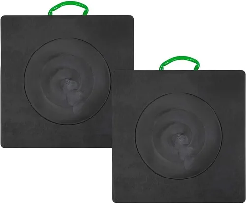 Miniatura 10 de Mytee Products (Paquete de 4) Almohadilla de Estabilizador Mediana 24" x 24" 1.5" Negro para Grúa, Camión de Auxilio, Camión de Remolque