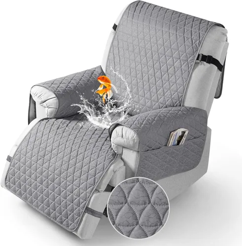 TAOCOCO Funda para Sillón Reclinable 100% Impermeable - Funda para Sillón Reclinable con Gránulo Antideslizante, Fundas para Sillas Reclinables con
