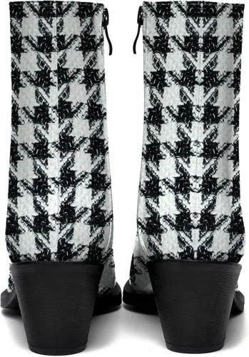 Miniatura 4 de WAYDERNS Botas altas de tacón medio para mujer, con cierre de cremallera, de 2.2 pulgadas