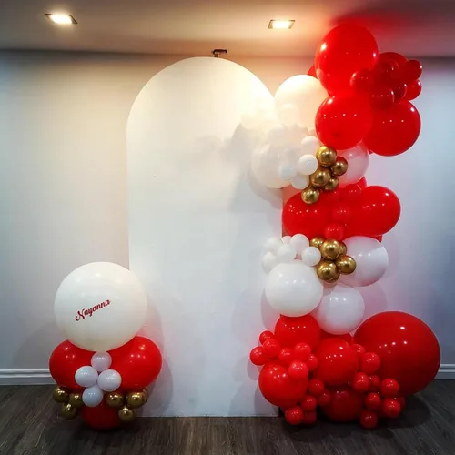 Miniatura 6 de Globos rojos y blancos, 67 globos de confeti rojo de 12 pulgadas y globos blancos para el día de la madre, día de San Valentín, cumpleaños, boda