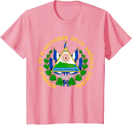 Miniatura 61 de Camiseta con diseño de emblema de la bandera de El Salvador