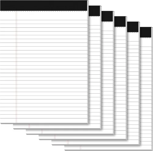 Miniatura 11 de Blocs de notas legales de 8.5 x 11, blocs de escritura de 8.5 x 11 con renglones anchos, 3 paquetes de blocs de notas micro perforados de 8.5' x