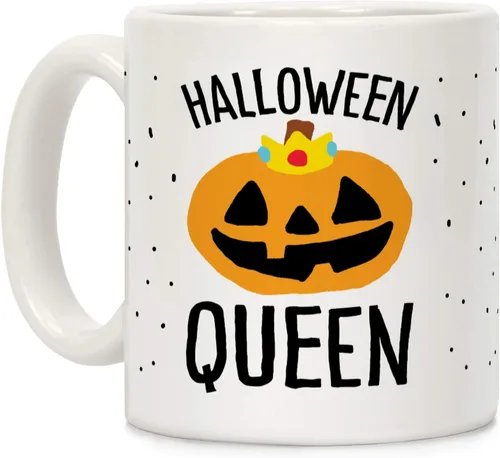 Miniatura 130 de LookHUMAN Taza de Café de Halloween – Halloween Is Meowgical Tazas, Taza de Café Espeluznante Idea de Regalos de Taza, 15 Onzas 10-Blanco