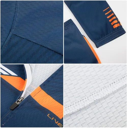 Miniatura 5 de ROTTO Camiseta de ciclismo para hombre, manga larga, serie Simple Line