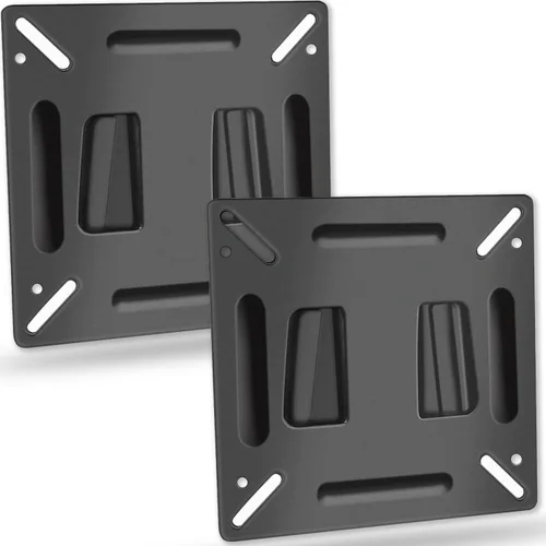 Paquete de 2 soportes de pared para monitor de TV RV para pantallas planas LED LCD de 14 a 27 pulgadas, montaje VESA pequeño para computadora,