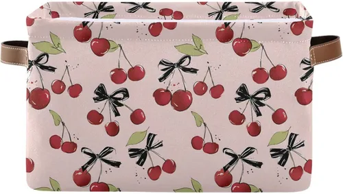 Miniatura 13 de ALAZA Shabby Chic - Caja de almacenamiento plegable con diseño floral de rosas, cestas organizadoras con asas para estantes, armario, sala de estar