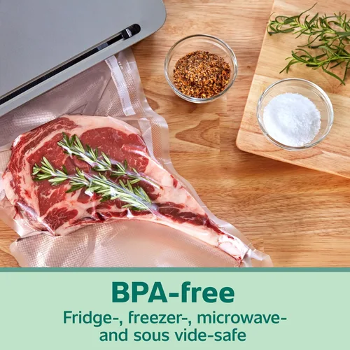 Miniatura 5 de FoodSaver Bolsas de sellado al vacío de galón, resistentes, paquete de 28, vida útil prolongada para frescura, protección mejorada