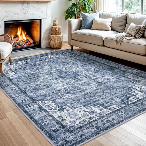 Miniatura 90 de SIILOOM Alfombra lavable de 2 x 3 pies, alfombra suave color taupe ceniza para entrada, tapete antideslizante para puerta de interior, tapete
