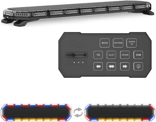 Miniatura 18 de SpeedTech Lights Super Takedown K-Force Elite 47 Barra de luz LED – 180 LED, 540 W montaje en techo advertencia de emergencia para policía, Ámbar