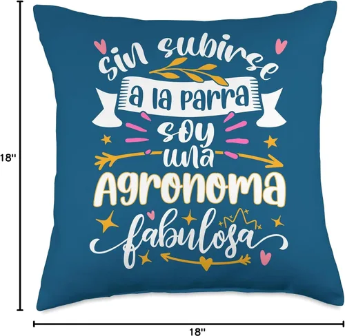 Miniatura 4 de Regalo Original Para Agronoma Agricultura Regalos UNA Agronoma Fabulosa Divertido Mujer Ingeniera Agrónoma - Almohada de 16 x 16 pulgadas, multicolor