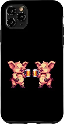Miniatura 12 de iPhone 12 mini Pig Beer Party Team Comic Gamer Crew Case