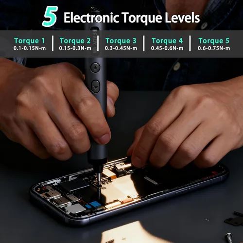Miniatura 4 de Juego de destornilladores eléctricos, 78 en 1 juego de destornilladores eléctricos de precisión con 72 puntas magnéticas, almacenamiento magnético