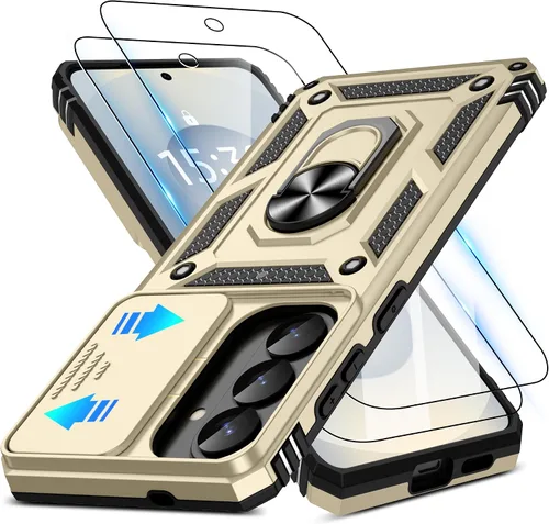 Miniatura 19 de ATUMP Funda para OnePlus Nord N200 5G con protector de pantalla HD con cubierta para cámara deslizante, soporte de anillo de rotación de 360°