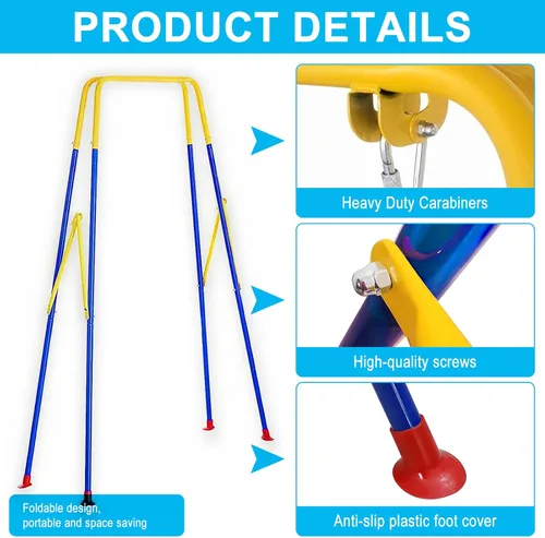 Miniatura 4 de TALECO Gear - Juego de columpios 3 en 1 para patio trasero, columpio de bebé para exteriores/interiores, juego de columpios para niños de 6 meses