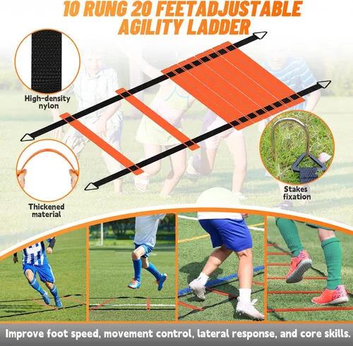 Miniatura 5 de Bearwill Portería de fútbol, porterías de fútbol para niños para patio trasero, juego de 2, portería de fútbol portátil emergente de 4x3 pies