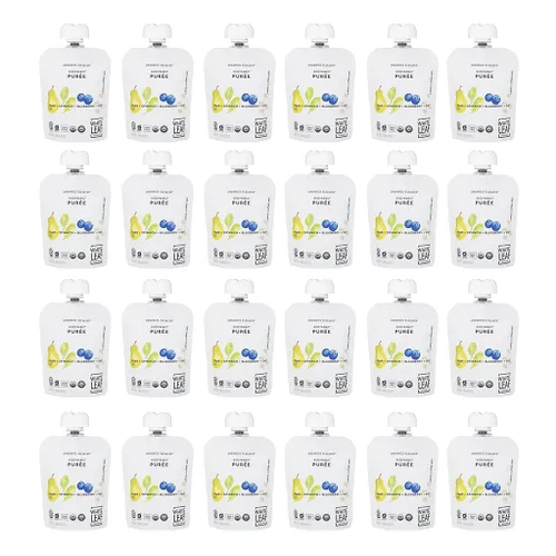 Miniatura 15 de White Leaf Provisions Purés Orgánicos / Bolsas de Comida para Bebés - Frutas, Verduras y Cereales, Snack para Niños, Cultivado de Manera