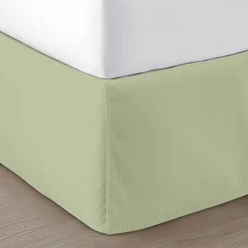 Miniatura 16 de Falda para cama de algodón egipcio de 550 hilos con caída de 12 pulgadas para cama tamaño Alaskan King (108 x 108 pulgadas), color Moss (musgo), 1