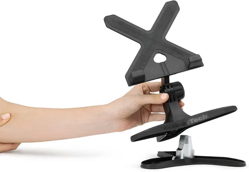 Miniatura 5 de WeatherTech Soporte para tablet (negro/gris) con pomos negros para tablet, soporte para tablet para escritorio, mesa o encimera de cocina, soporte
