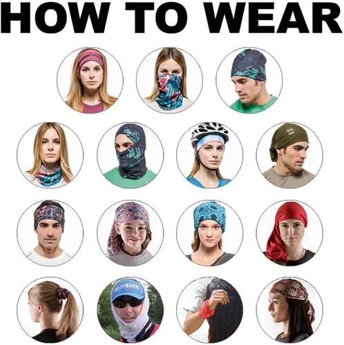 Miniatura 7 de Máscara de calavera, pañuelo para el cuello, gorro, bufanda mágica, diadema para protección de polvo, sol y viento