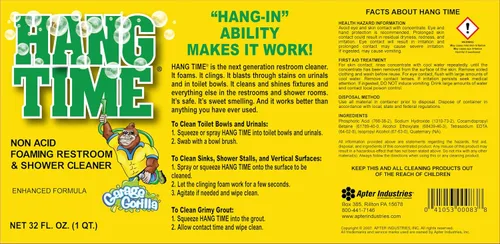Miniatura 3 de Hang Time - Limpiador espumoso para baño, listo para usar, resistencia industrial para baños, vestuarios/duchas, fácil y seguro de usar