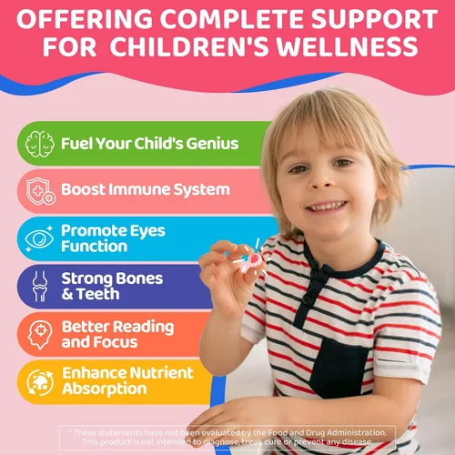 Miniatura 6 de Gotas líquidas de glicinato de magnesio para niños y gomitas Omega 3