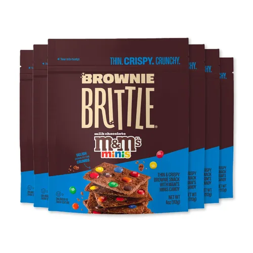 Miniatura 9 de Brownie Brittle – Galletas dulces delgadas y crujientes de chocolate oscuro con sal marina (paquete de 6, 5 onzas), postre rico en bocados gourmet