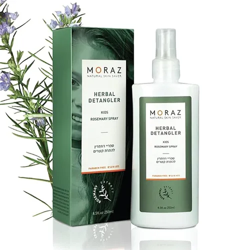 Miniatura 5 de Moraz Spray desenredante natural para niños con extracto de romero, espray desenredante para todo tipo de cabello, espray desenredante orgánico
