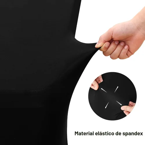 Miniatura 4 de Smiry Paquete de 2 manteles de elastano de 6 pies, fundas de mesa elásticas ajustables extensibles, lavables y sin arrugas, rectangulares para mesa