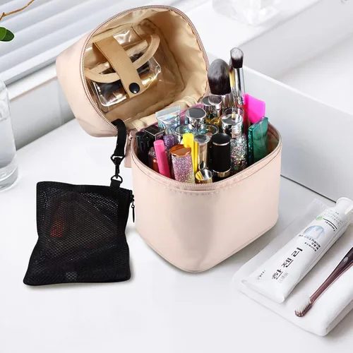 Miniatura 7 de Organizador de brochas de maquillaje, bolsa de maquillaje, juego de brochas de 7.5 x 5.5 x 4.4 pulgadas, soporte para lápices de viaje profesional