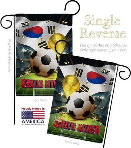 Miniatura 3 de Bandera de fútbol para fanáticos de los deportes de Corea del Sur 2022, decoración de pared para exteriores, paquete de pancartas americanas, patio