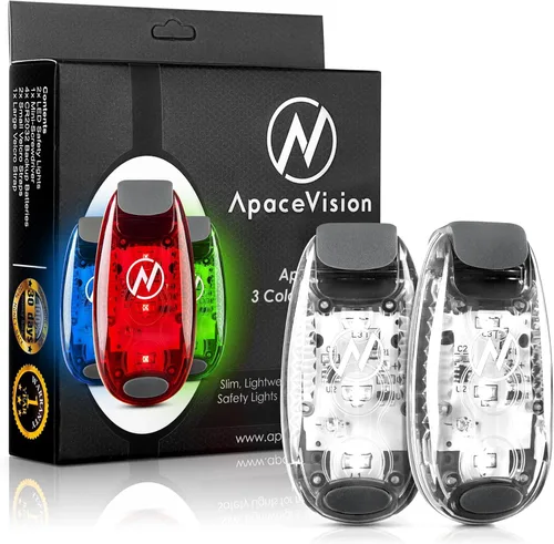 Miniatura 13 de LED Safety Light (2 Pack) - Clip On Strobe/Running Lights for Runners, Dog, Bike, Walking, Boat, Kayak, Stroller and More - High Visibility Blanco
