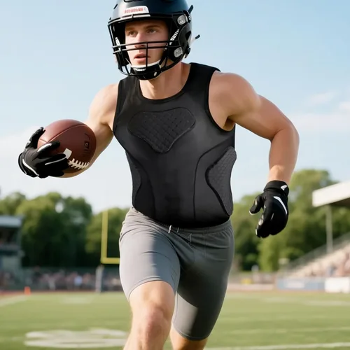Miniatura 6 de Men's Football Padded Compression Shirt Baseball Chest Protector Rib Protector Vest Heart Guard Sternum Undershirt for Rugby Soccer Hockey Paintball
