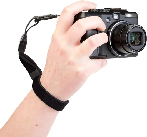 OP/TECH USA Cam Strap - QD | Correa de muñeca de liberación rápida para cámaras digitales, de cine y vintage - Negro, fabricado en Estados Unidos