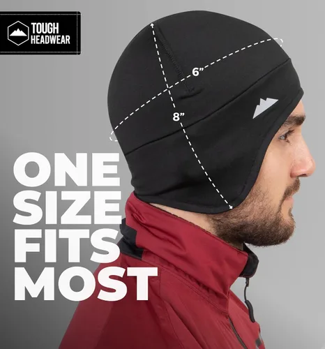 Miniatura 6 de Tough Headwear Gorras térmicas para casco para hombre, para invierno, gorra de casco y gorras de ciclismo para correr, esquiar, deportes de invierno