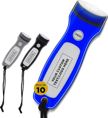Miniatura 8 de DISCOUNT PROMOS Juego de 10 Linternas Magnéticas Planas Blackout - Luces LED, Correa de Muñeca Incluida, Imán para Nevera - Negro