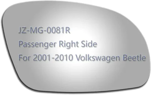 Miniatura 4 de JZSUPER Espejo lateral de cristal para Volkswagen Beetle Driver 2001-2010, lado izquierdo plano, incluye adhesivo (cristal de espejo sin remolque)