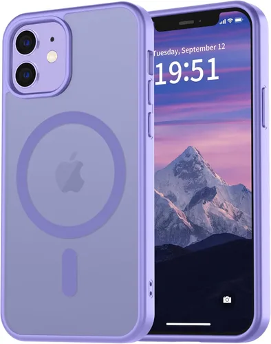 Miniatura 95 de vnnink para iPhone 12 y iPhone 12 Pro, funda de teléfono celular translúcida con protección contra caídas de grado militar, mate magnética