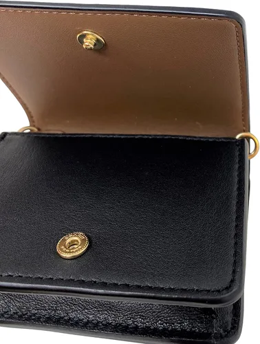 Miniatura 4 de Mini cartera en caja en una cadena en lona de la firma bloqueada