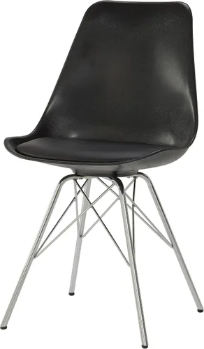 Miniatura 6 de Coaster Home Furnishings - Juniper - Sillas de comedor sin brazos con tapicería de cuero sintético suave y patas cromadas - Cocina y comedor