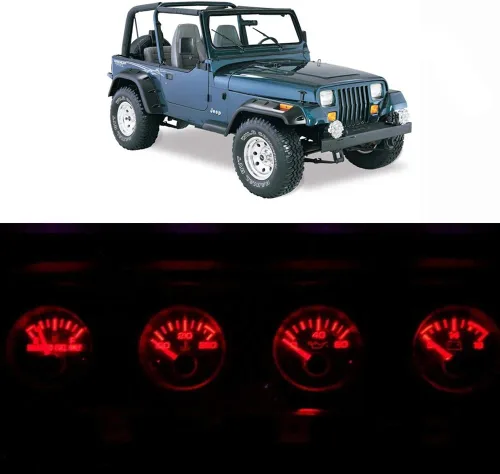 Miniatura 12 de WLJH Panel de Instrumentos Azul Brillante Conjunto de Medidores Velocímetro Tacómetro Bombilla Indicadora Kit Completo de Luces LED Paquete