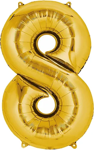 Miniatura 40 de Efavormart - Globo de aluminio dorado gigante de 40 pulgadas con número 0, globo metálico brillante con número de helio para cumpleaños