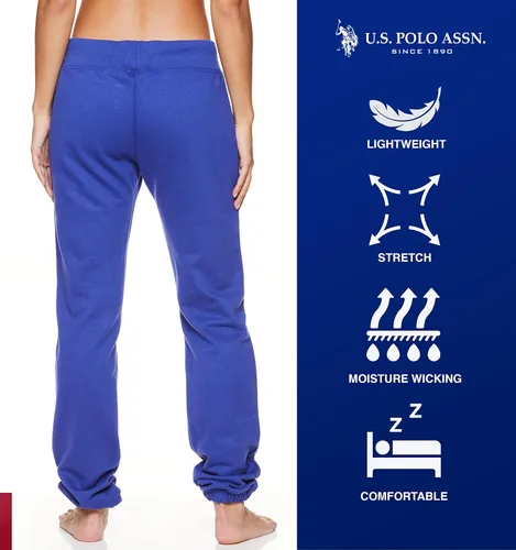 Miniatura 3 de US Polo Assn Pantalón pijama deportivo para mujer esencial de felpa francesa para dormir descansar o correr